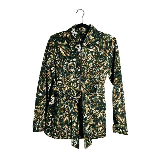 Ted Baker Inniza Urban Printed Cargo Jacket Size 1 US Size XS Earth Tones NWT - Picture 2 of 13